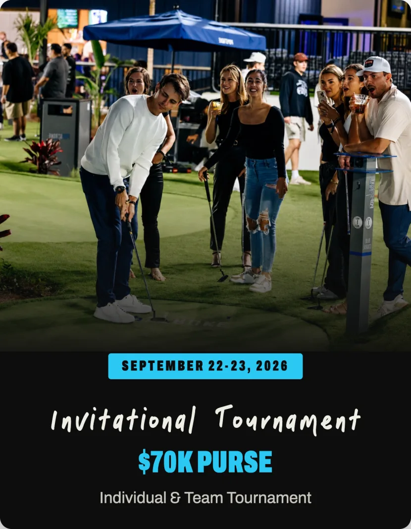 PopStroke Invitational Tournament, September 22-23, 2026, with a $70,000 purse