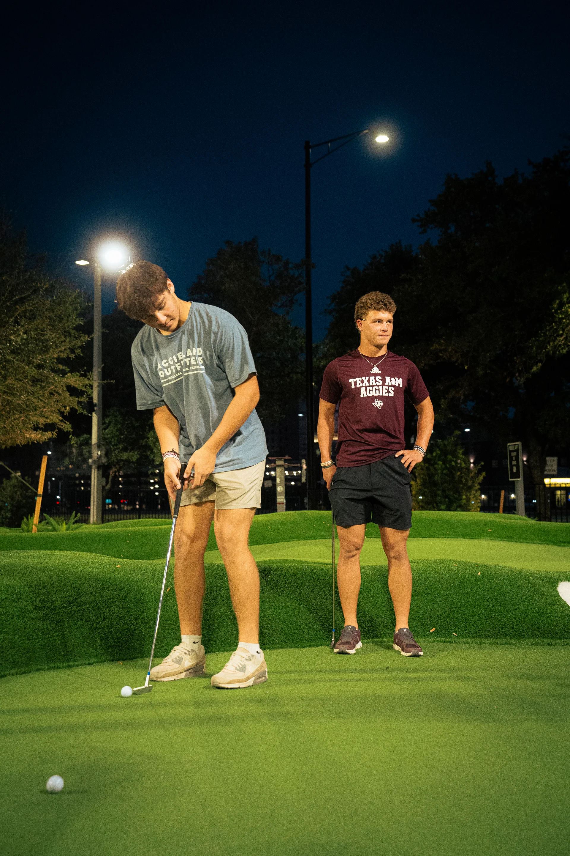 Texas A&M students playing at PopStroke